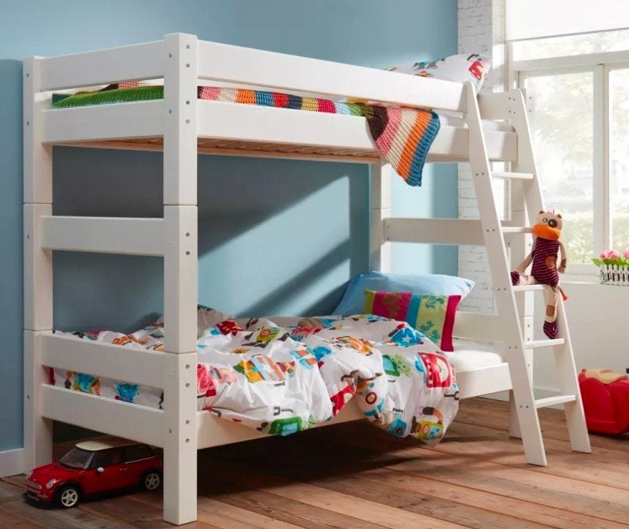 Stapelbed, 2 losse bedden ineen., Ophalen, 90 cm, Tweepersoons, Zo goed als nieuw