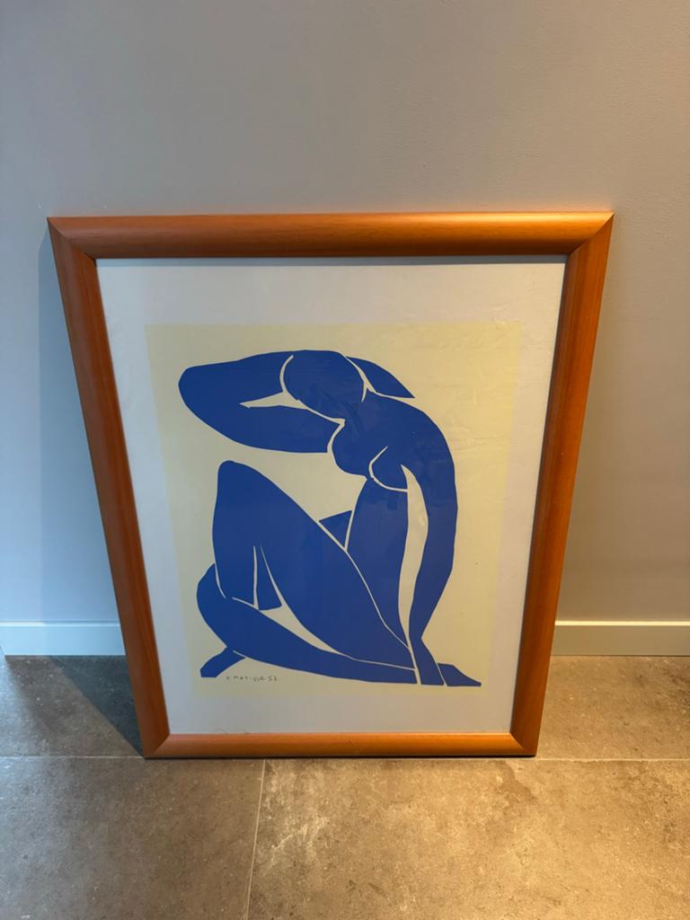 Matisse Zeefdruk 'Nu Bleu' in Lijst - 88,5x68,5 cm, Antiek en Kunst, Kunst | Litho's en Zeefdrukken, Ophalen