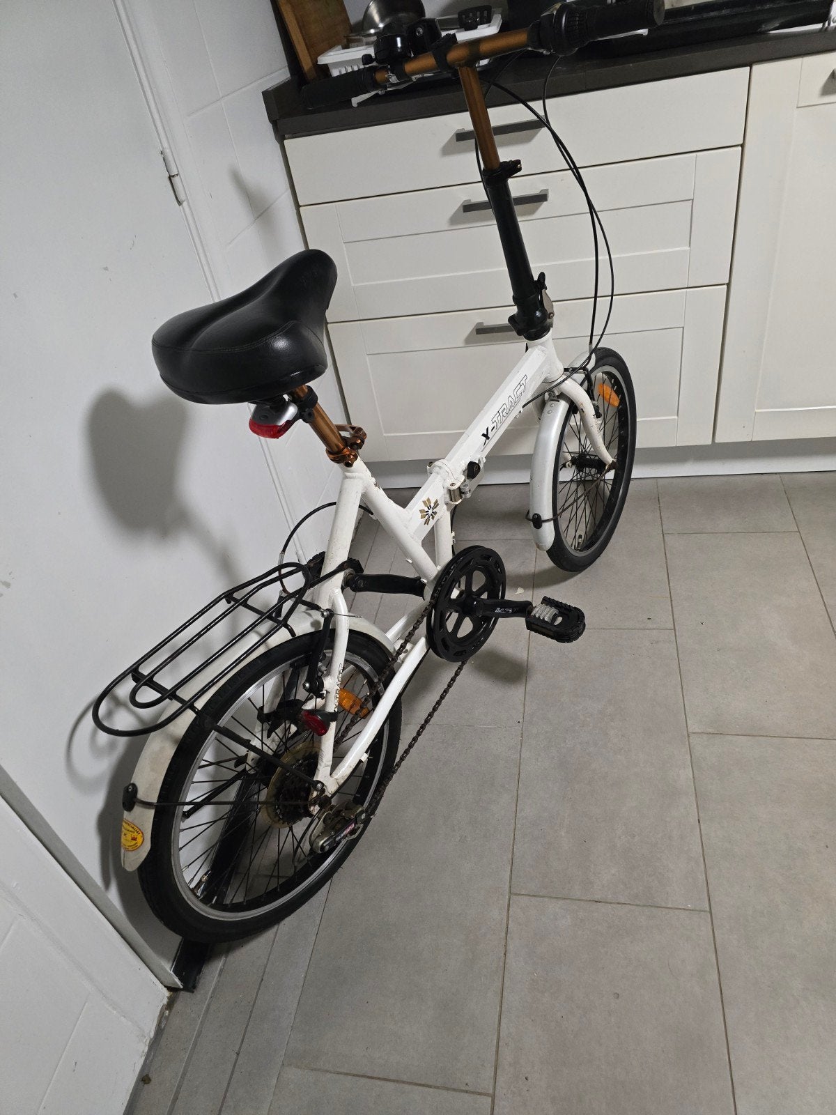 X-Tract Opvouwbare Fiets - Wit, 20 inch, Fietsen en Brommers, Overige merken, 20 inch of meer, Gebruikt, Velgrem