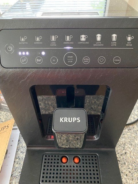 Krups koffiemachine, Afneembaar waterreservoir, Koffiemachine, Zo goed als nieuw, Koffiebonen