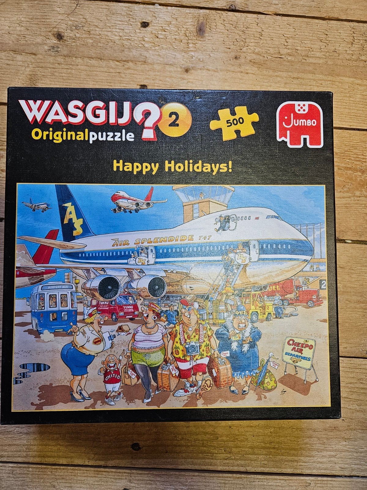wasgij original puzzel nr 2 happy holidays! 500 stukjes, Ophalen of Verzenden, 500 t/m 1500 stukjes, Zo goed als nieuw, Legpuzzel