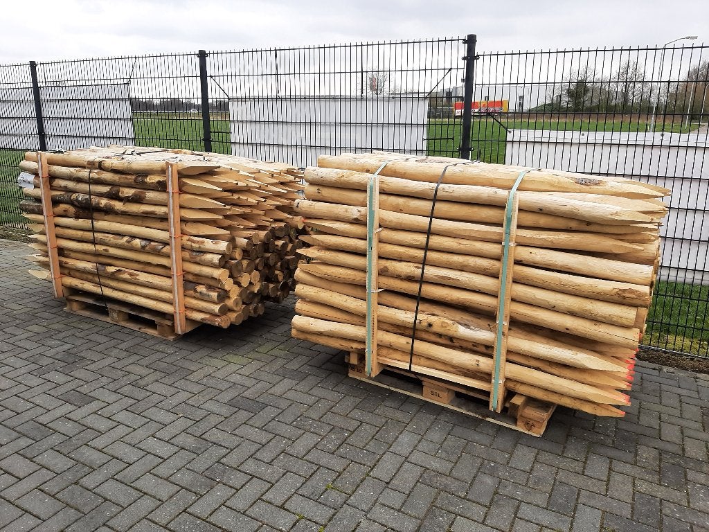 Kastanje paal palen 3 meter hoog 8-10 cm dik!!, Ophalen, Nieuw, Hout, Tuinhek