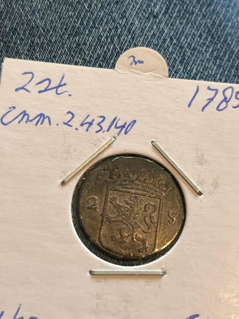 Utrecht dubbele stuiver 1785, Vóór koninkrijk, Zilver, Losse munt, Overige waardes
