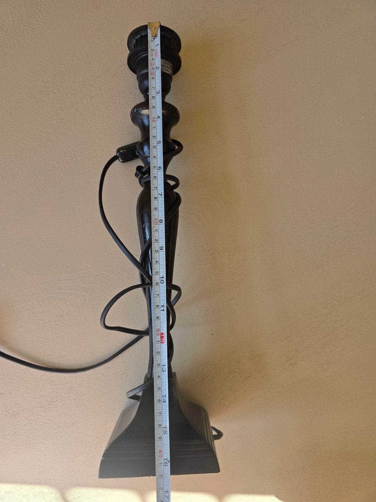 antiek zwart rood bruin lamp, Antiek en Kunst, Ophalen