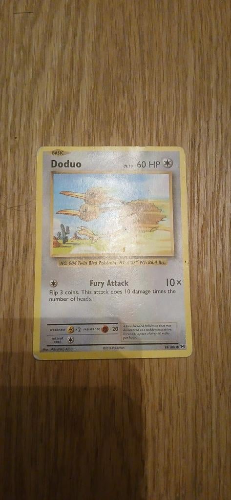 Doduo Pokémon kaart 69/108, Ophalen of Verzenden