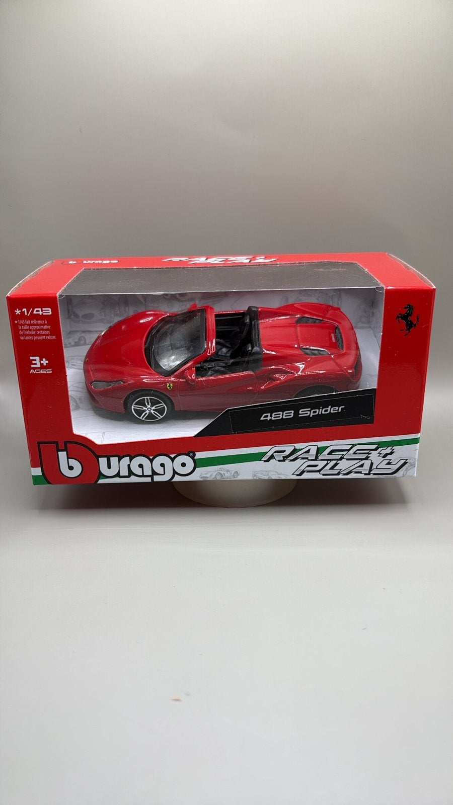 Bburago Ferrari 488 Spider 1:43 modelauto, Overige merken, Auto, Nieuw, Ophalen of Verzenden
