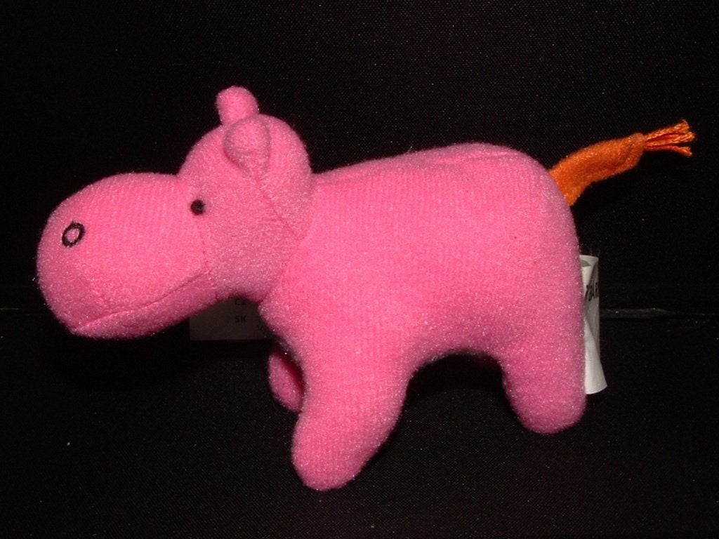 IKEA NIJLPAARD SOT BARNSLIG KLEIN VELOURS ROZE/WIT MET, Ophalen of Verzenden, Nieuw, Overige typen