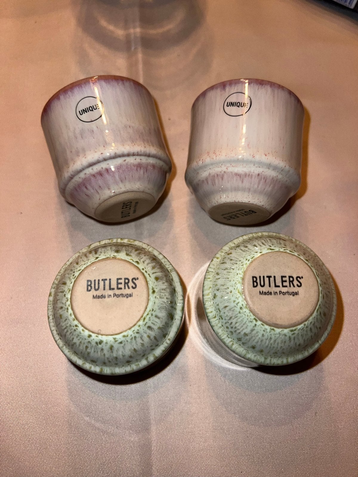 Set van 4 Butlers 'Koffie keramische kopjes, Overige typen, Ophalen of Verzenden, Zo goed als nieuw, Steen/keramiek