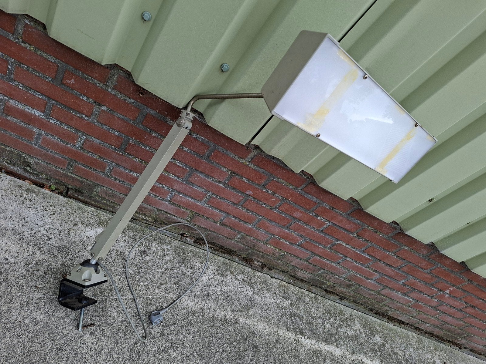 Oude industriële tafellamp / werkbanklamp Waldmann, Ophalen