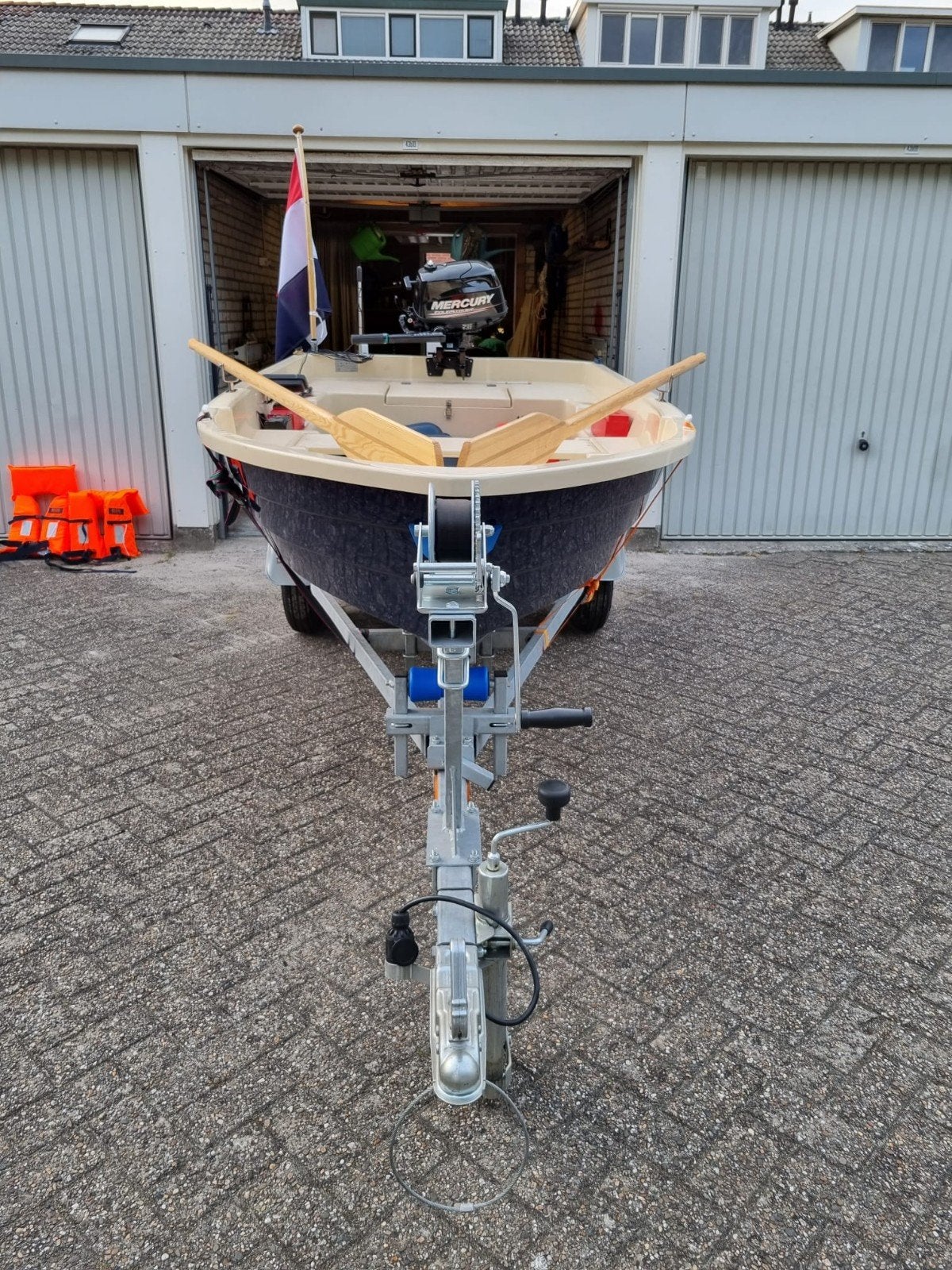 Vis boot +Kiepkanteltrailer, Ophalen of Verzenden, Polyester