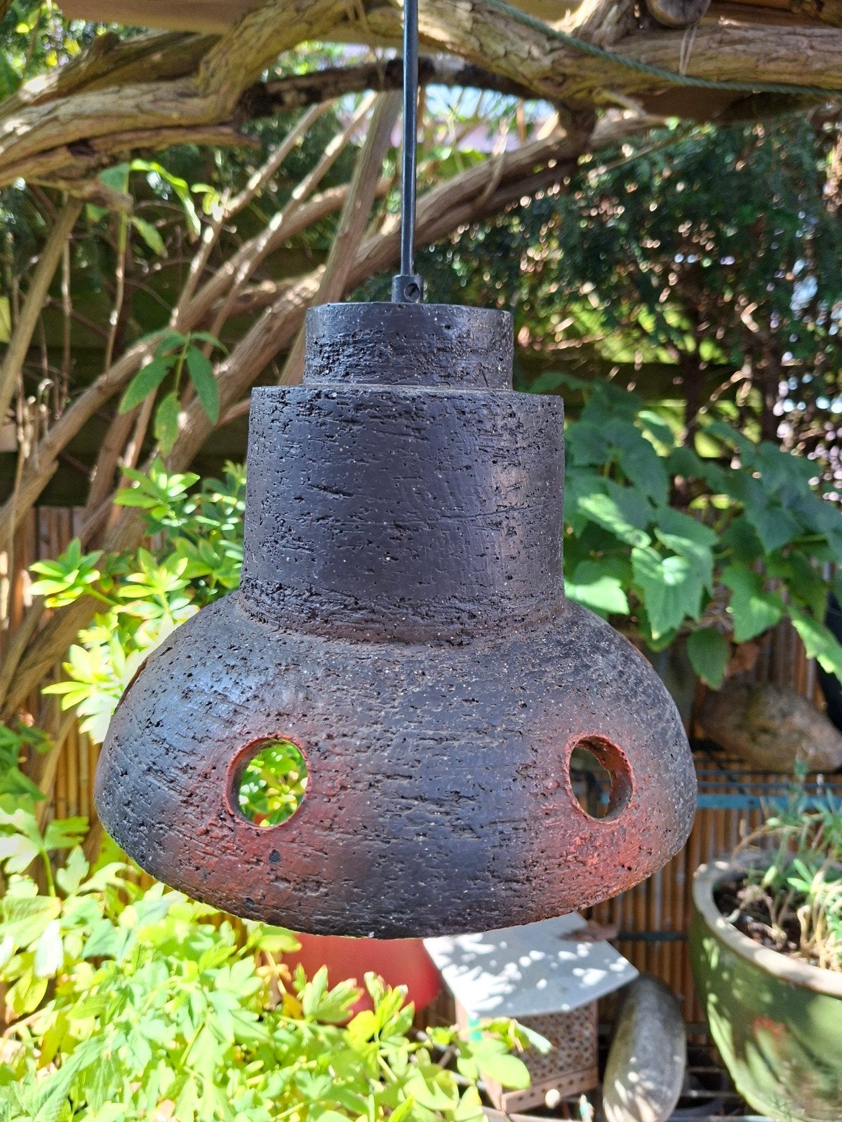 Vintage hanglamp aardewerk, Huis en Inrichting, Lampen | Hanglampen, Ophalen of Verzenden
