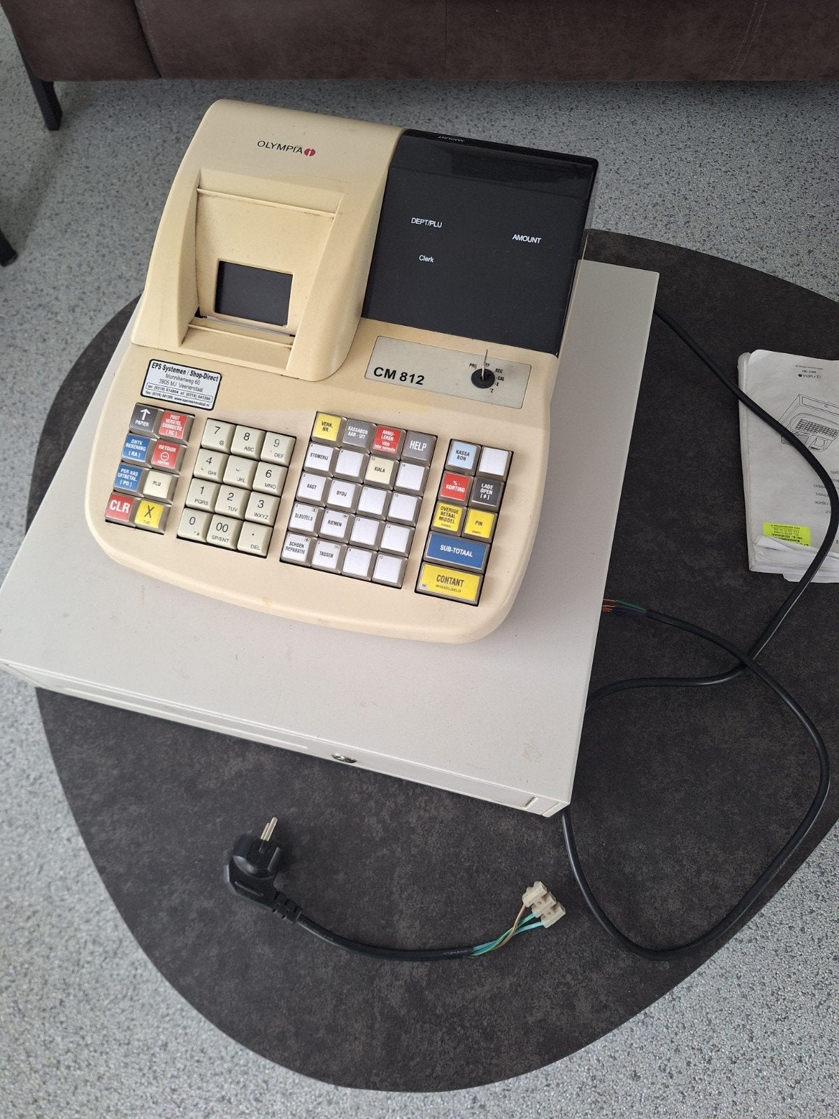 Kassa voor een winkel, Ophalen