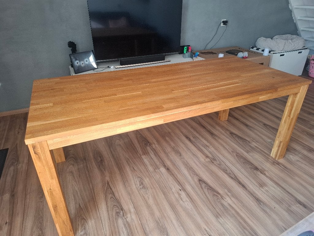 Tafel eikenhout 200x90x78