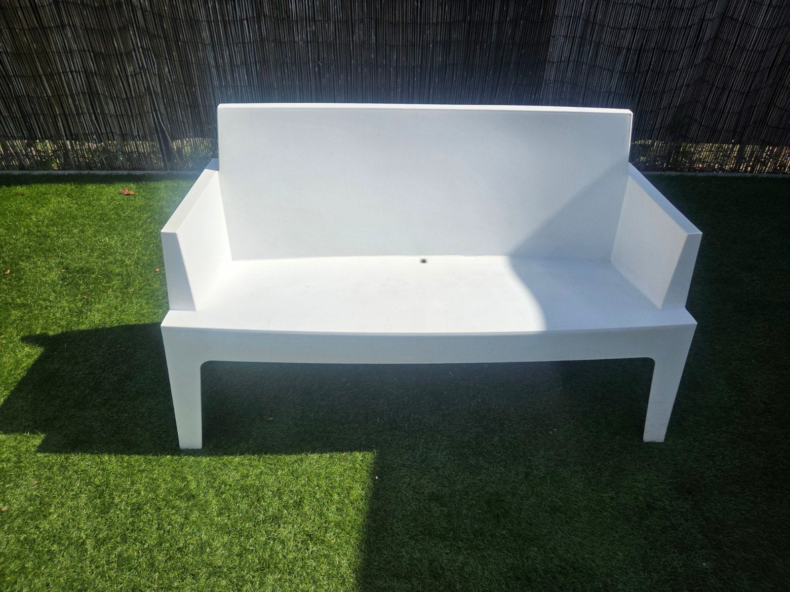 Garden Impressions Box tuinbank L138 cm wit z.g.a.n., Ophalen, Zo goed als nieuw, Kunststof