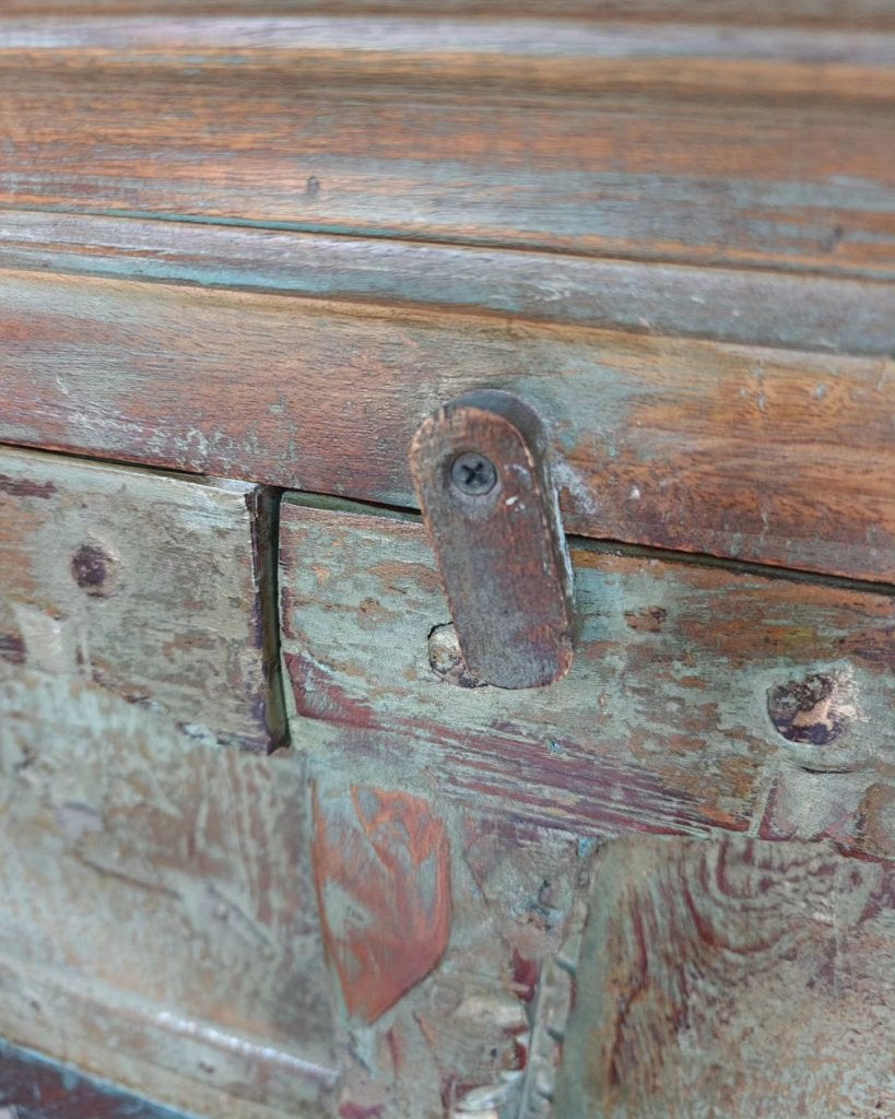 Prachtig antiek dressoir | Tv meubel | Groen patina #, Ophalen of Verzenden