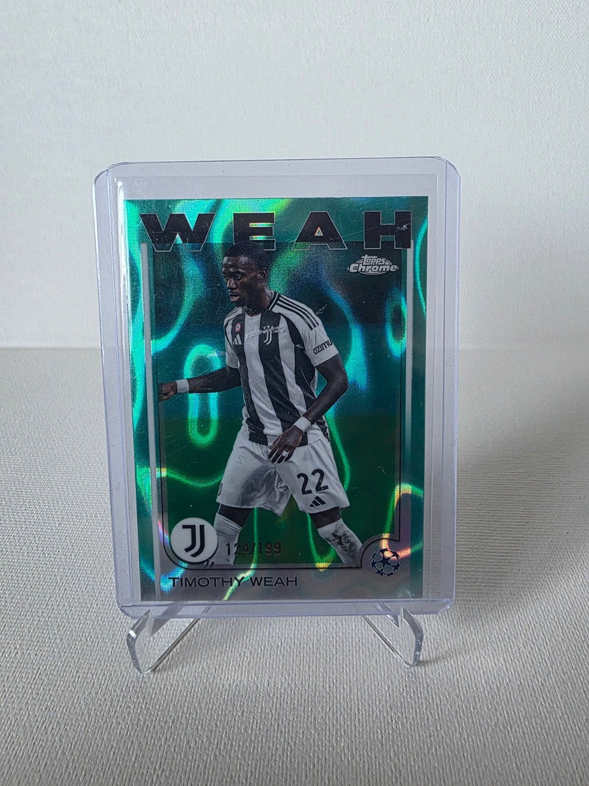 Timothy Weah Juventus Voetbal 124/199 Inc verzenden, Ophalen of Verzenden, Nieuw, Buitenlandse clubs, Spelerskaart