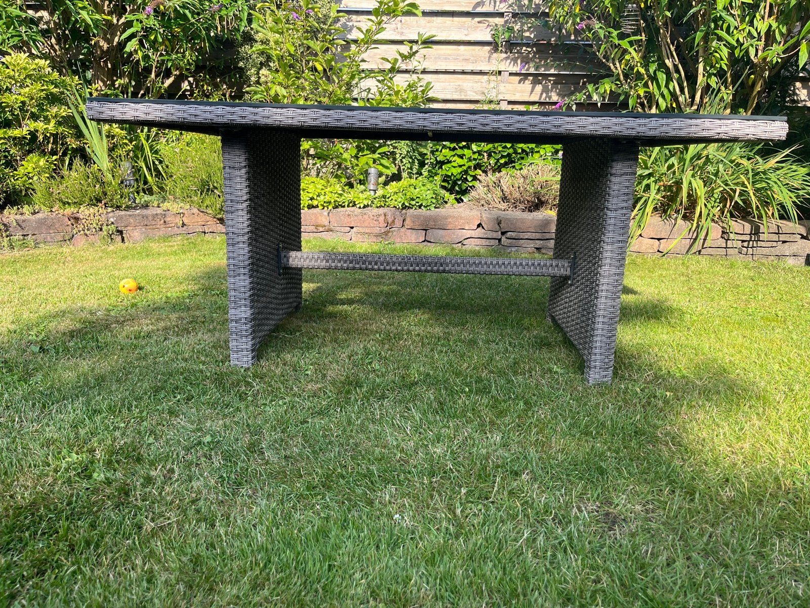 Lounge tafel, Tuin en Terras, Tuintafels, Ophalen, Gebruikt, Rechthoekig, Kunststof