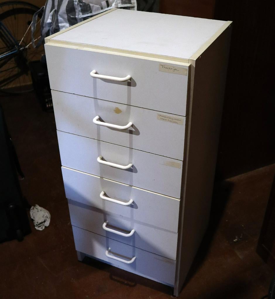 Ladekast archiefkast met 6 lades compact en stevig, Huis en Inrichting, Kasten | Ladekasten, Gebruikt, 5 laden of meer, Minder dan 100 cm