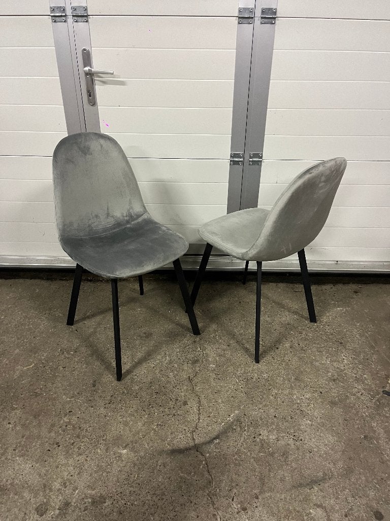 62 stuks Velvet horeca bistro restaurant stoelen NIEUW, Ophalen, Nieuw, Stof, Grijs