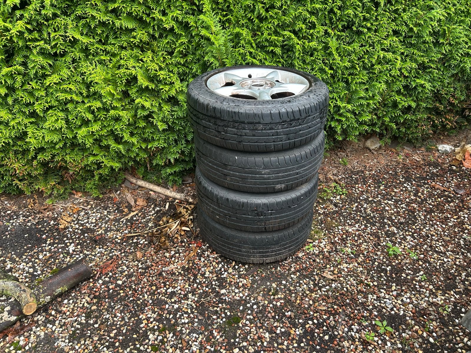 Mini banden met velgen - 195/55R16 zomerbanden, Auto-onderdelen, Banden en Velgen, Ophalen, Gebruikt, 16 inch, Banden en Velgen