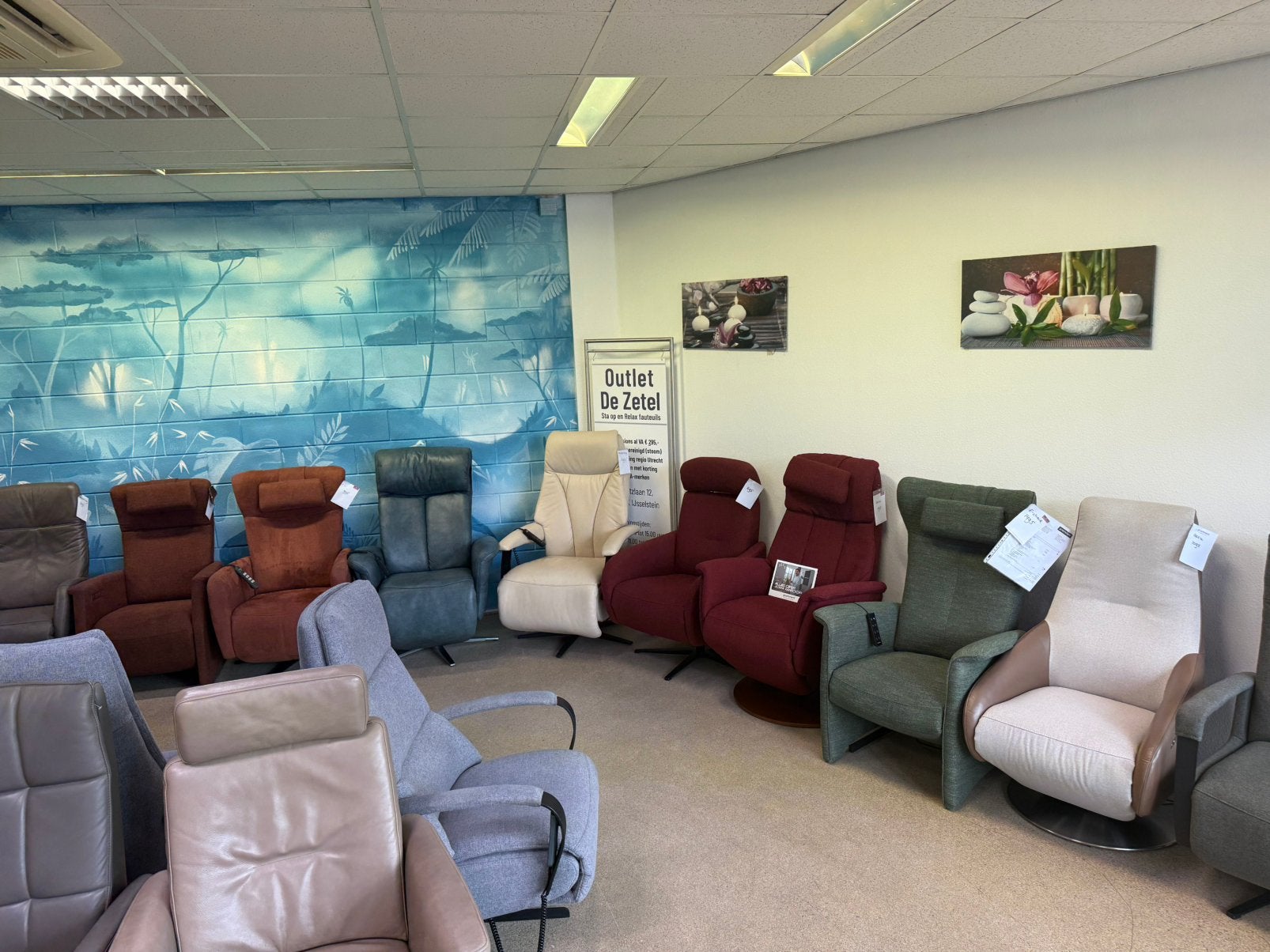 Outlet Sta op relax stoel relaxfauteuil direct leverbaar, Verzenden, Zo goed als nieuw