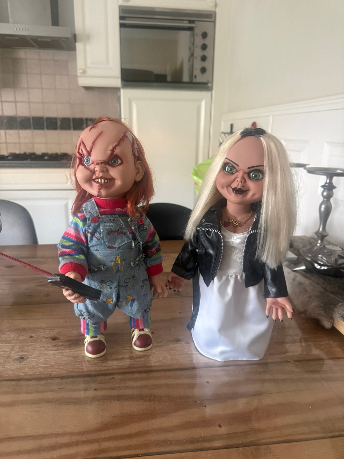 Chucky en Tiffany poppen, Ophalen of Verzenden, Zo goed als nieuw