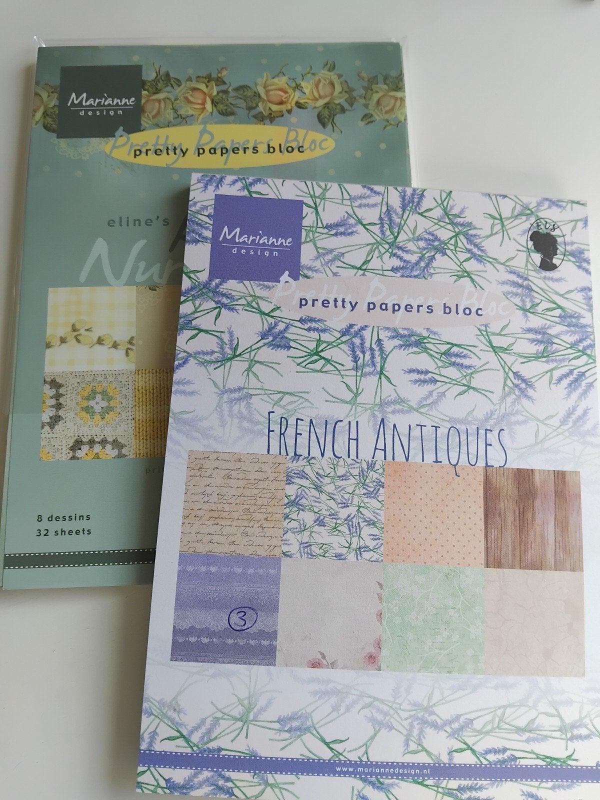 2x. Marianne Design Pretty Papers bloc, Hobby en Vrije tijd, Ophalen of Verzenden, Zo goed als nieuw, Papier of Karton