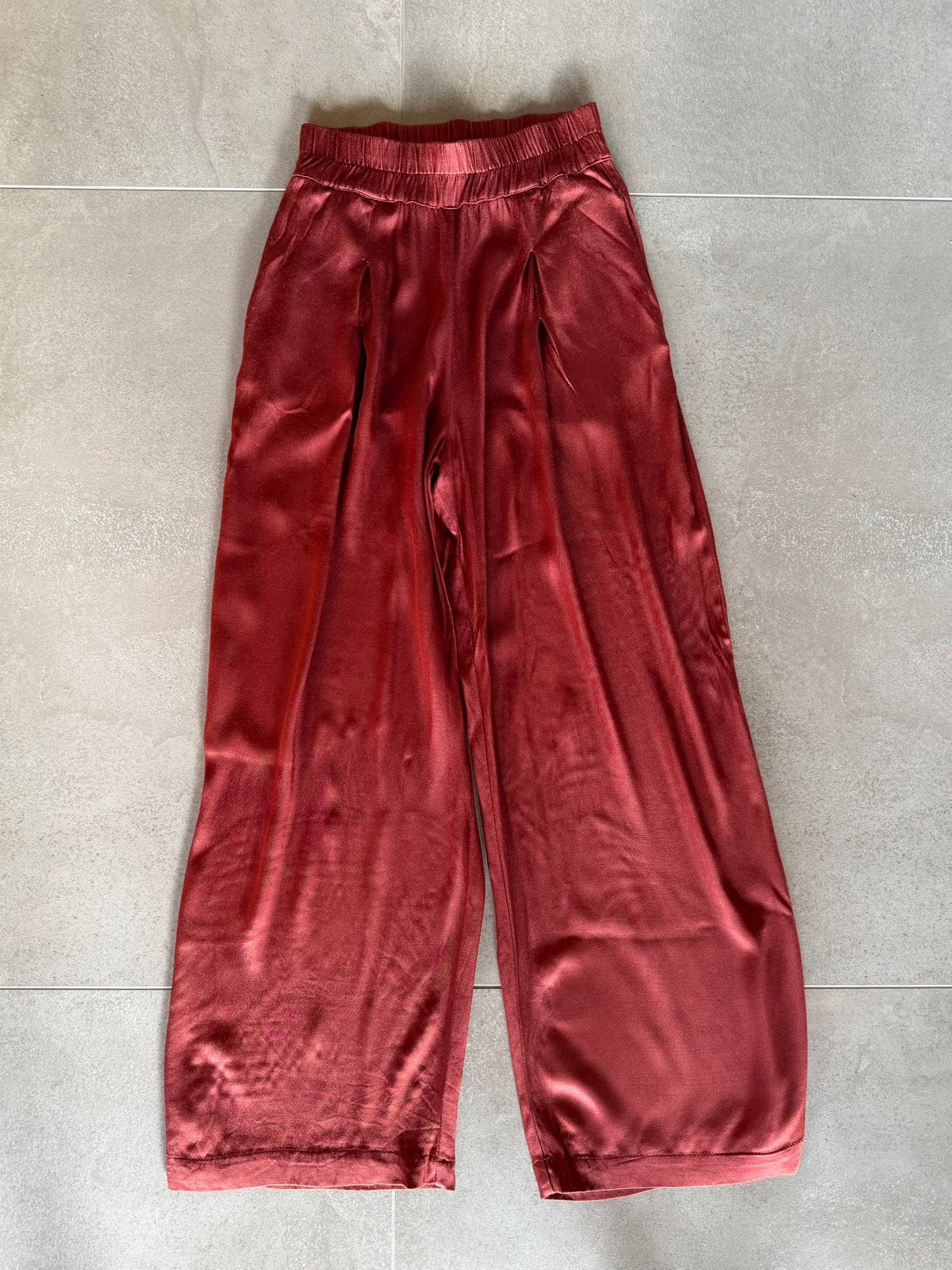 Broek van Shades maat S roestbruin viscose blend, Bruin, Ophalen of Verzenden, Zo goed als nieuw, Maat 36 (S)