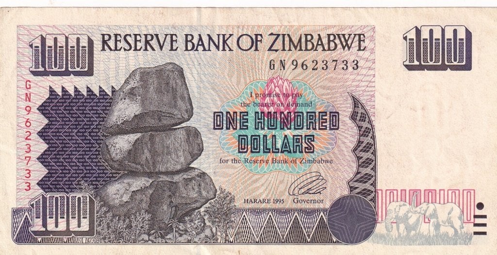 Zimbabwe 100 dollar 1995, Verzenden, Zimbabwe, Los biljet