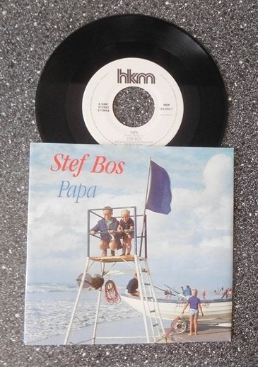 Stef Bos - papa (1991) (vanaf € 17,50), Ophalen of Verzenden, Zo goed als nieuw, 7 inch, Levenslied of Smartlap