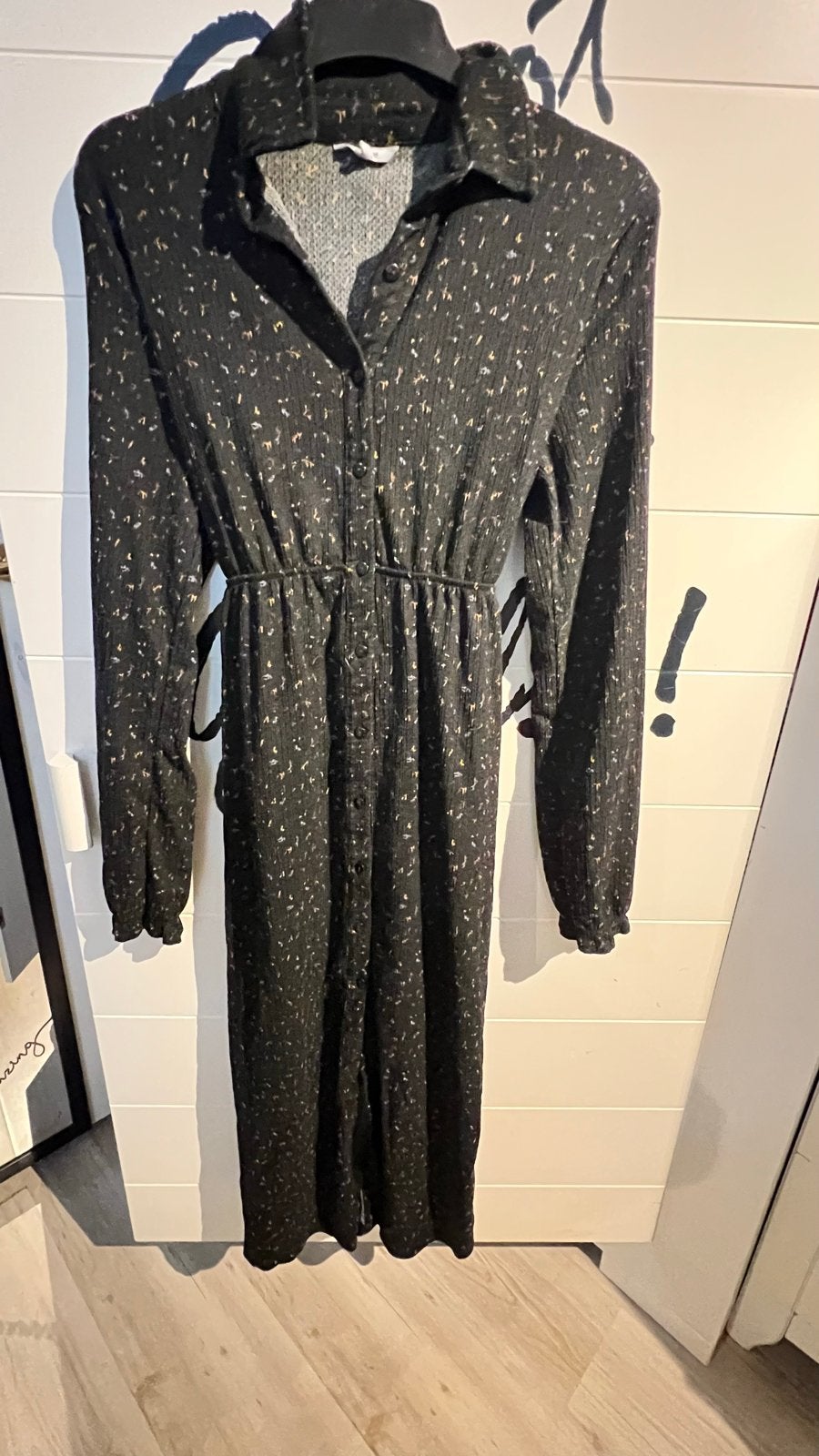 (KK) Luchtige lange zwangerschapsjurk Prenatal. Maat M, Kleding | Dames, Positiekleding, Ophalen of Verzenden, Gedragen, Zwart