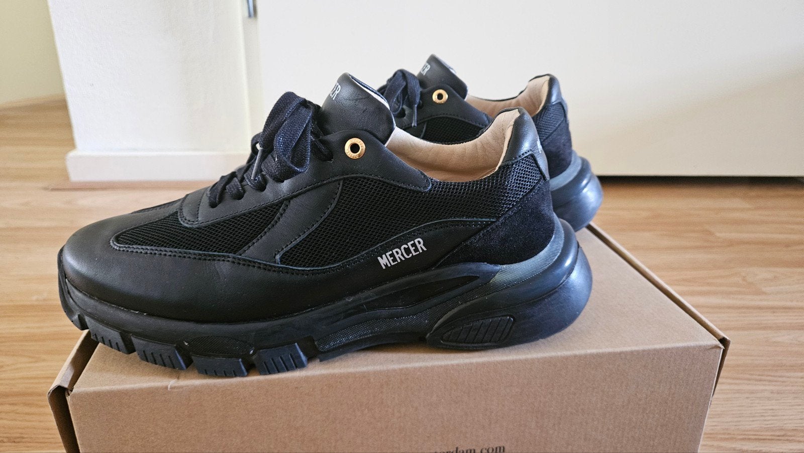 Mercer Wooster 2.5 Nappa Black Sneakers - Maat 42, Ophalen, Zwart, Mercer, Sneakers of Gympen