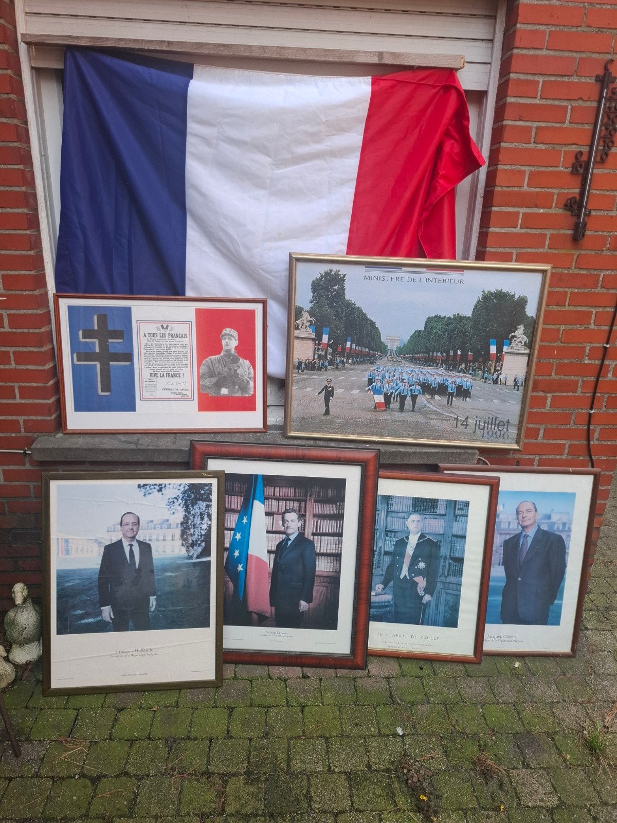 Franse politieke posters en foto's - Diverse leiders, Gebruikt, 1980 tot heden, Foto, Ophalen of Verzenden