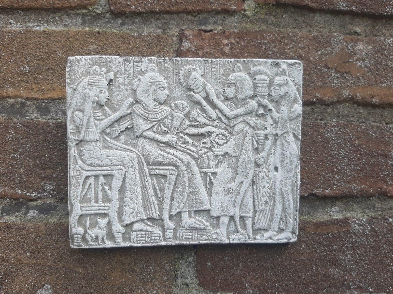 Egyptische wanddecoratie betonnen beeld tuinbeeld beton, Ophalen of Verzenden