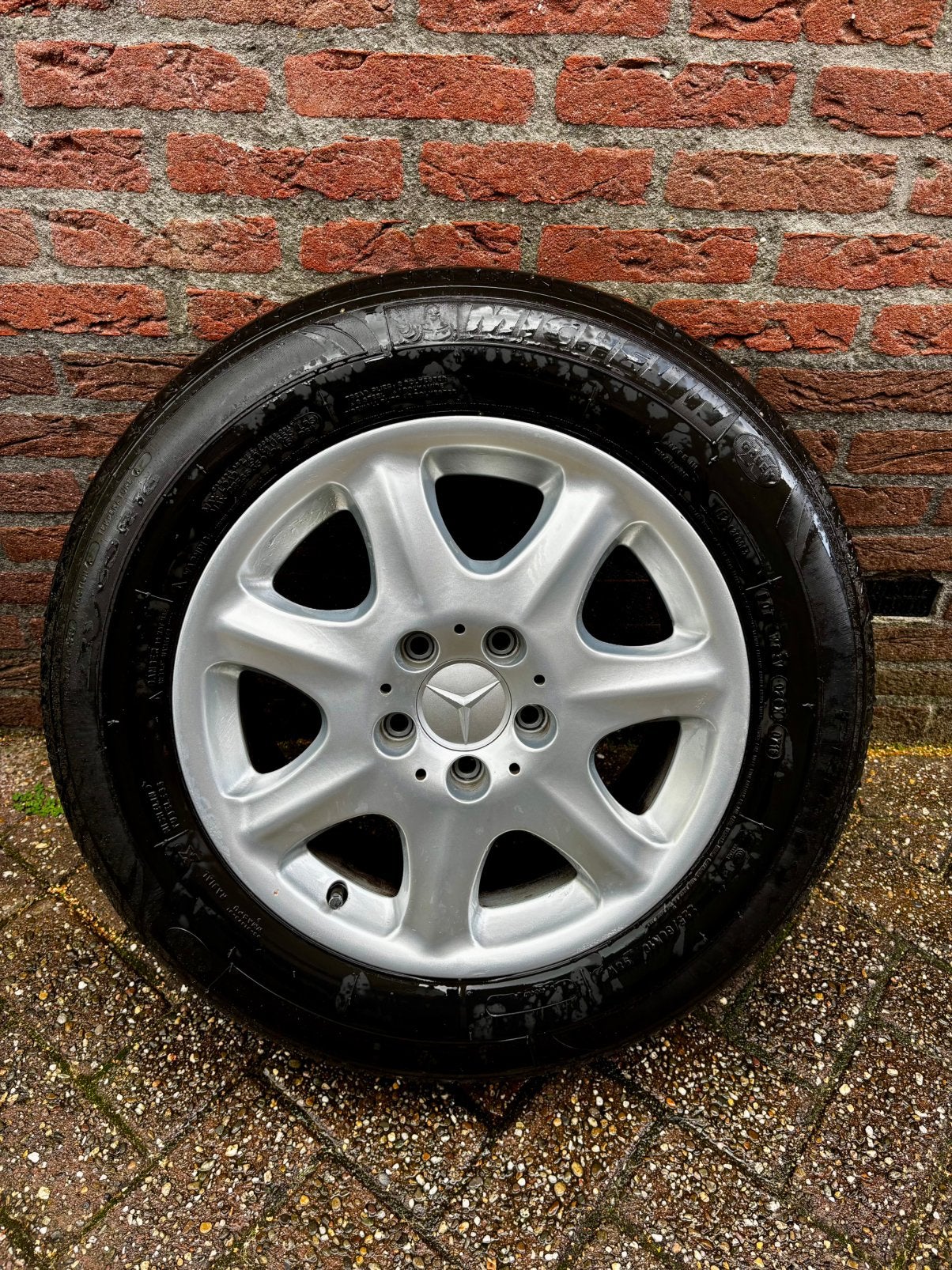 4 Originele Mercedes S Klasse W220 16 inch velgen, 16 inch, Banden en Velgen, Zomerbanden, 205 mm