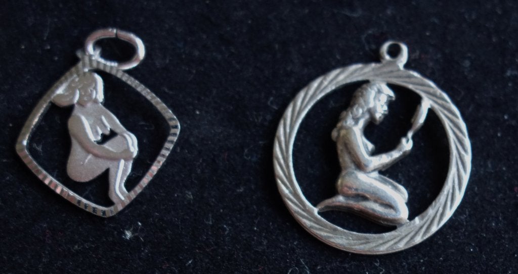 HANGERS STERRENBEELD * MAAGD en VISSEN * Zilver *, Overige voorstellingen, Verzenden, Zo goed als nieuw, Zilver