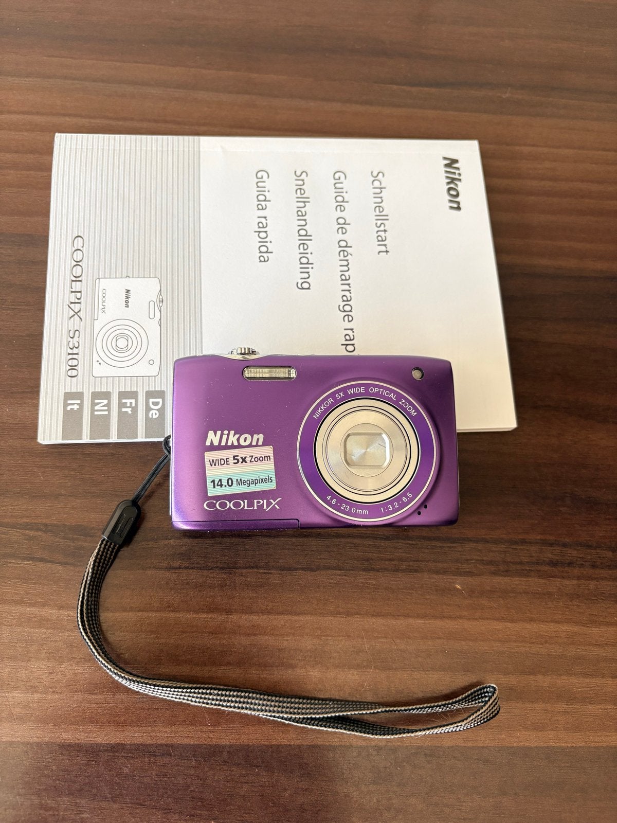 Nikon Coolpix S3100 paarse compactcamera 14 MP, Ingebouwde flitser, Gebruikt, Ophalen of Verzenden, Compactcamera