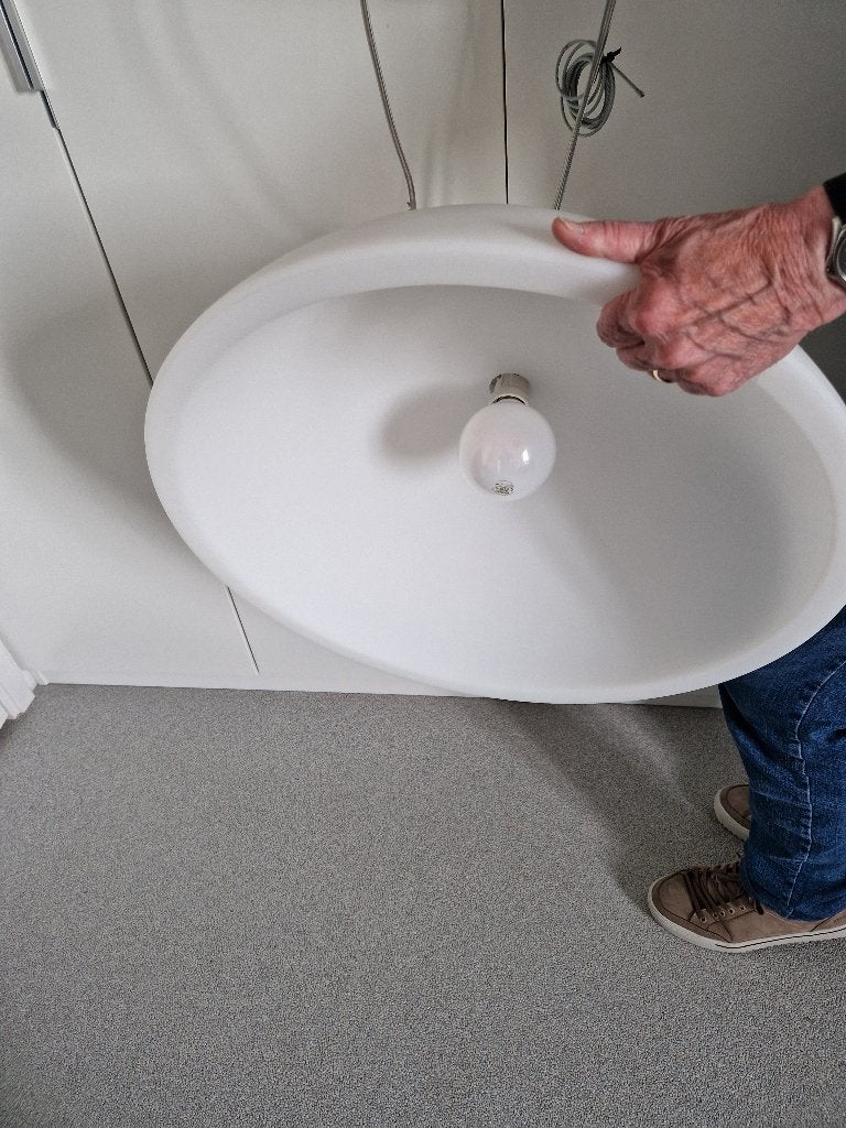 eetkamerlamp, Ophalen, Kunststof, E27 (groot), Zo goed als nieuw