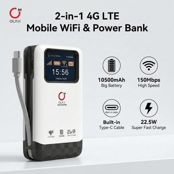 Olax M200 MiFi & Powerbank - WiFi Hotspot, Router met modem, Verzenden, Nieuw, 7545 PR