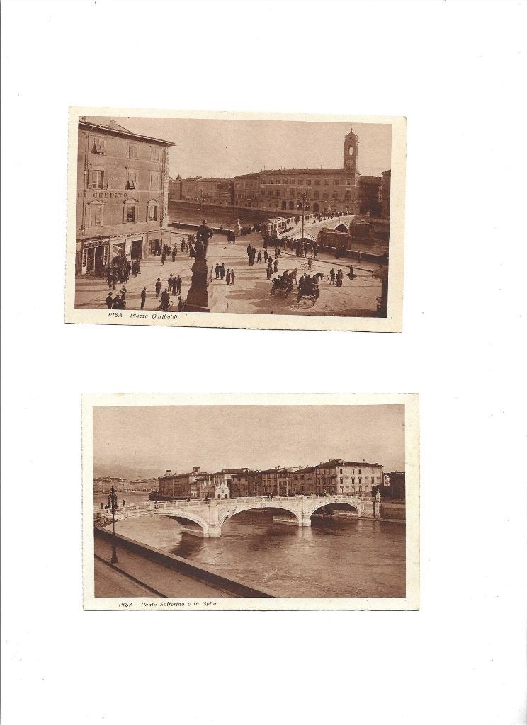 italië  pisa  2x  la spina  garibaldi  mooi stempel, Verzenden, Voor 1920, Ongelopen, Italië