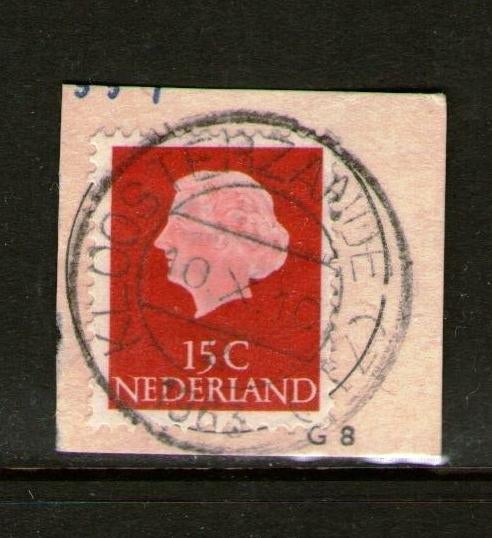 5x korte balk stempel KLOOSTERZANDE, Ophalen of Verzenden, Na 1940, Gestempeld
