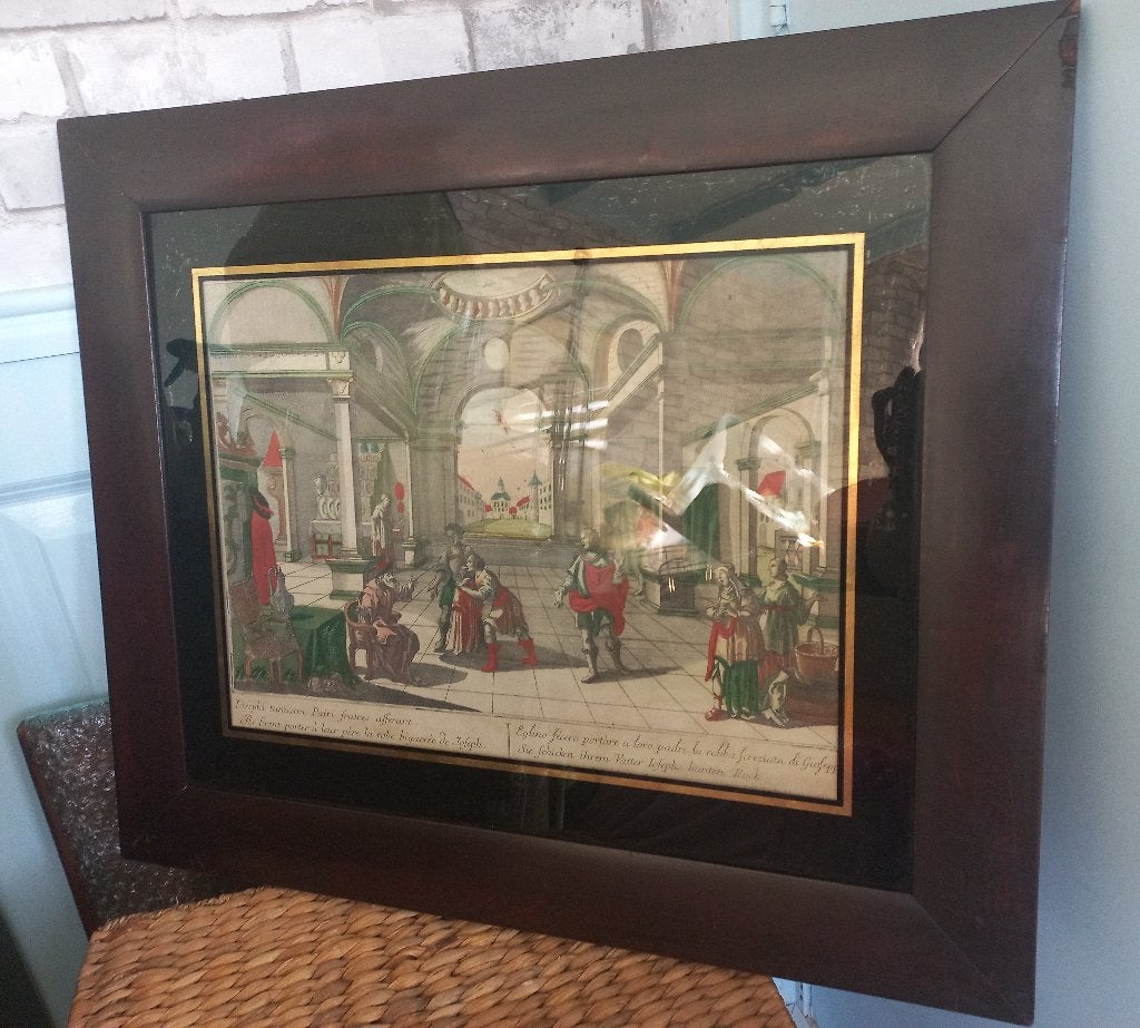 Antieke opticaprint van Georg Balthasar Probst in lijst #2, Antiek en Kunst, Ingelijst, Ophalen of Verzenden, 50 cm, 1700 - 1799
