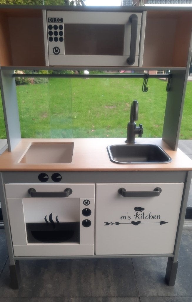 Ikea Duktig gepimpt Speelkeukentje SpeelKeuken  maar €50,-, Kinderen en Baby's, Ophalen, Zo goed als nieuw, Speelkeuken