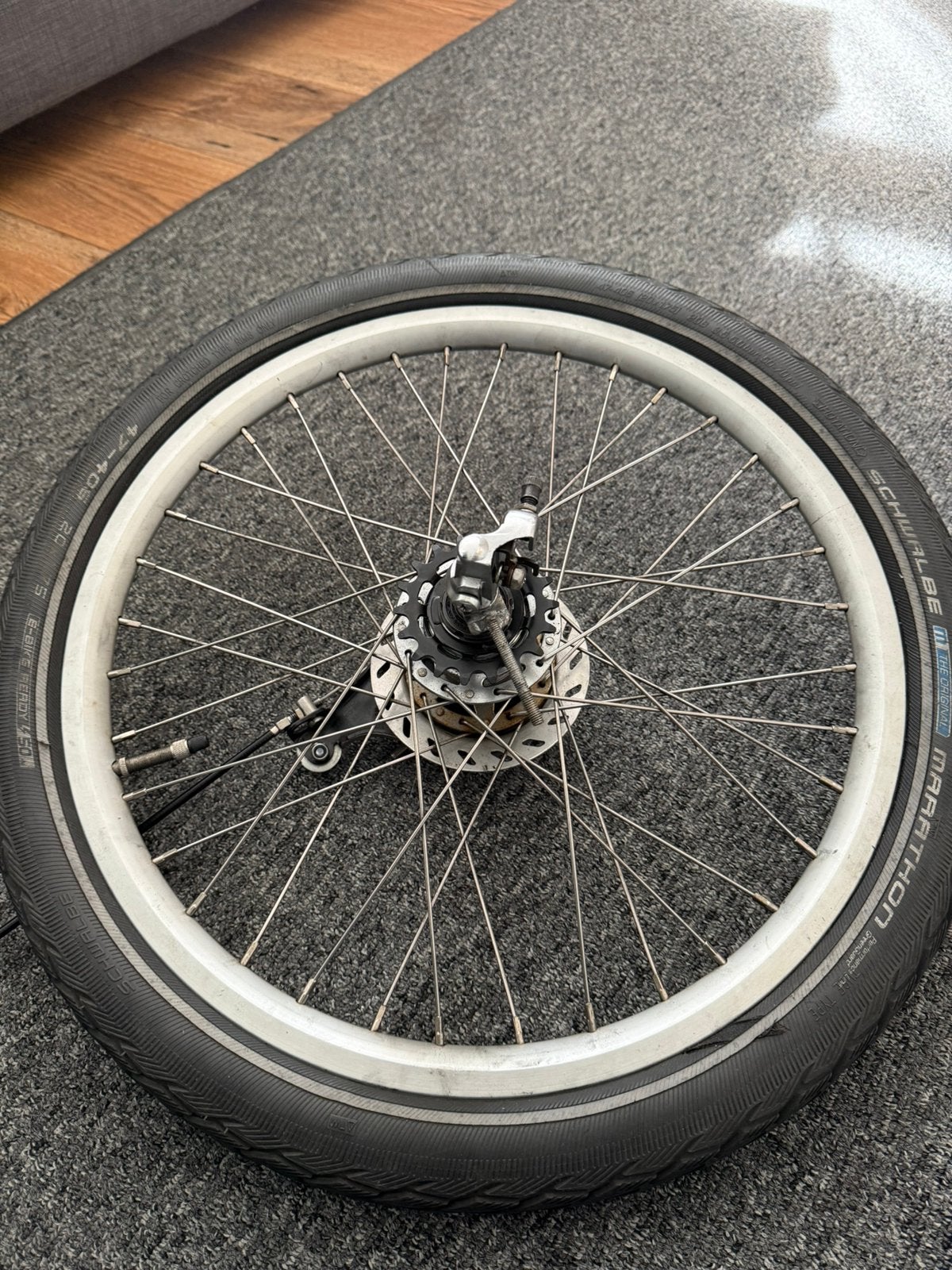 20 inch achterwiel Shimano Nexus 3 + shifter + rollerbrake, Gebruikt, Bakfiets, Aluminium, Ophalen