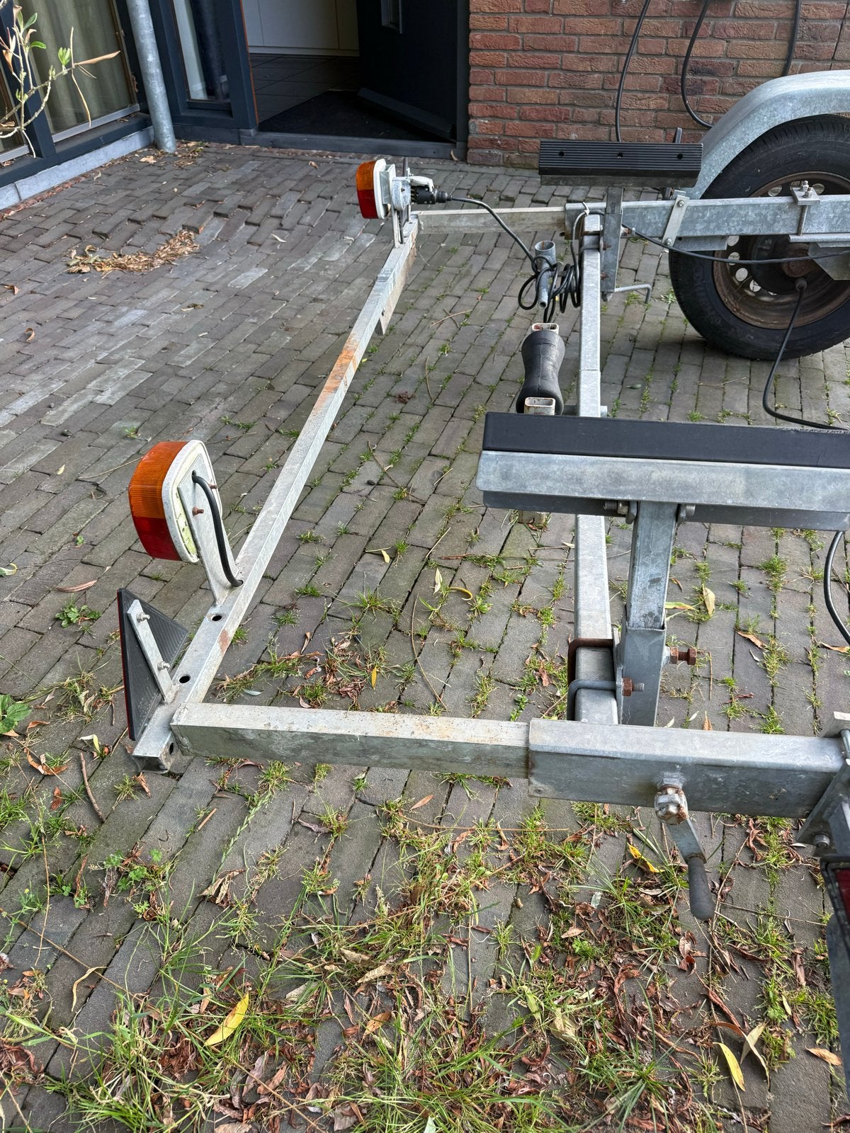 Hettel Hamburg Lou Lou 1050  geremde Boottrailer - 1050 kg, Watersport en Boten, Ophalen, Minder dan 1500 kg, Gebruikt, Sloepentrailer