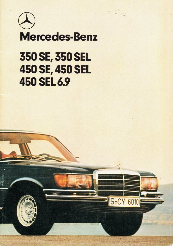 Folder Mercedes-Benz S-klasse 350 SE(L) - 450 SE(L) (1979), Verzenden, Gelezen, Mercedes