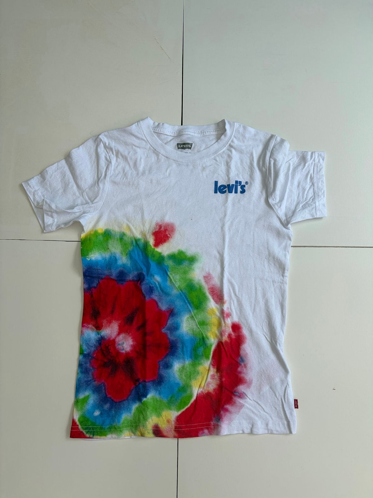 Levi's Tie-Dye T-shirt Maat 152, Ophalen of Verzenden, Gebruikt, Jongen of Meisje, Shirt of Longsleeve