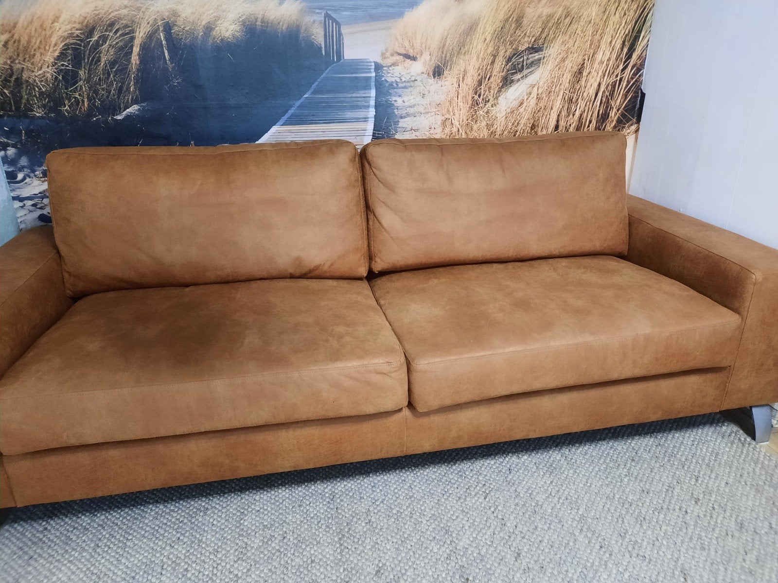 3- zits Bank Z.G.A.N. 2.40m., Ophalen, Overige materialen, #Landhuis #LederLook #Lounge, Driepersoons