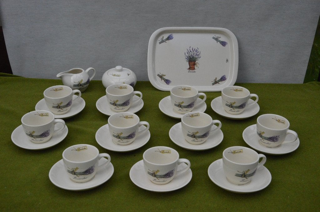 Jet ter Steege Koffie en thee Servies Lavender / Lavende, Ophalen of Verzenden, Zo goed als nieuw, Overige stijlen, Kop(pen) en/of Schotel(s)
