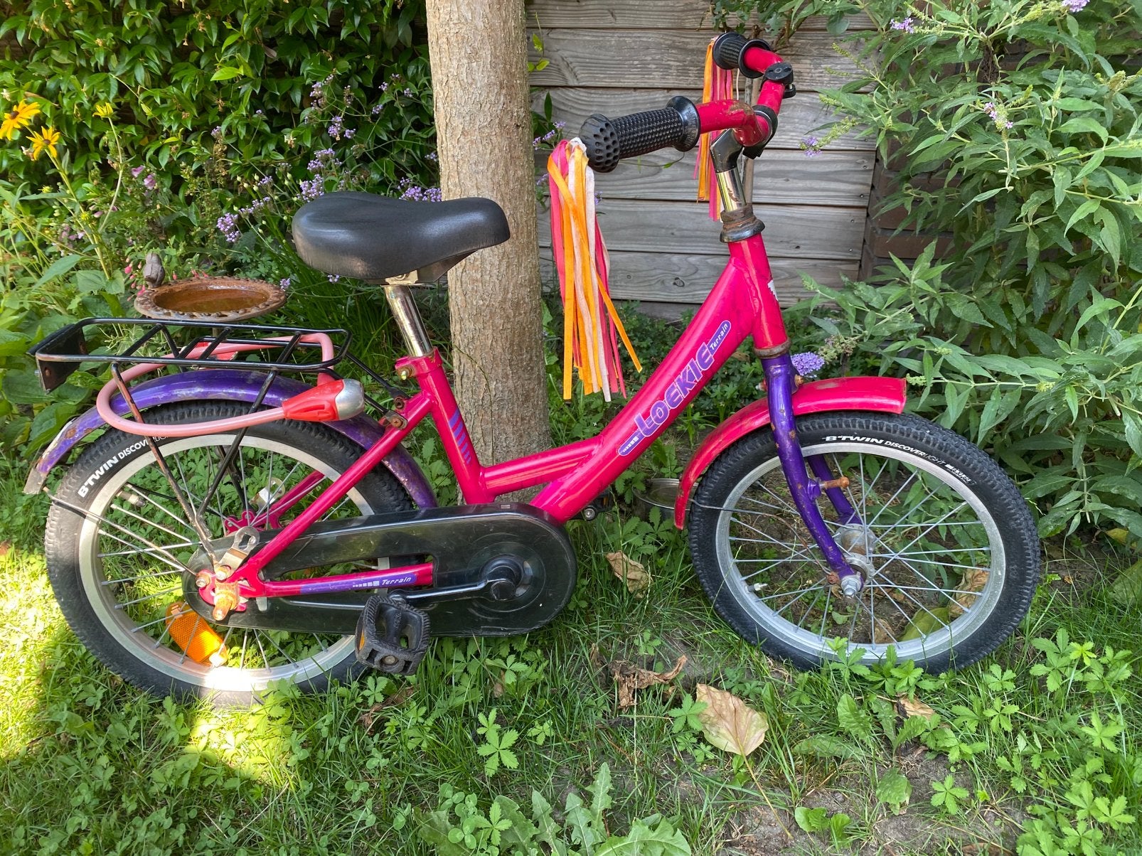 Loekie kinderfiets meisje, Ophalen, Gebruikt, Terugtraprem, Minder dan 16 inch